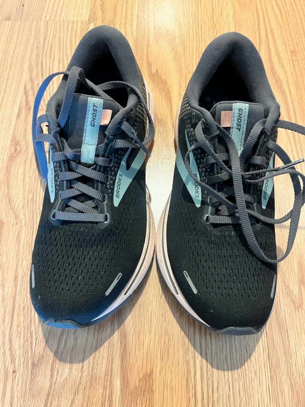 Brooks Running Shoes in Black with Teal Accents
